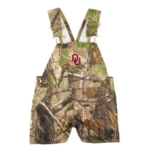 Oklahoma Sooners Camo Short Leg Overall | College Baby