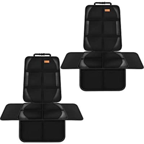 Car Seat Protector, 2 Pack of Seat Protectors, Thickest Padded 600D Fabric Padding, Waterproof, Durable, Anti Slip Backing, Child Seat Protection, Suitable for Babies, Toddlers, Children（2 Protector）