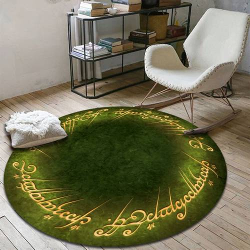 Lord Green of The Rings Rug,Green Round Rug, Popular Rug, Themed Rug,Living Room,Home Decor,Gift For Her,Ethnic Rug,Movie Rug,Fantastic Rugs