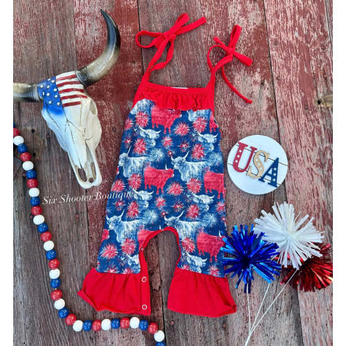 Fireworks & Highlander baby romper (sale)