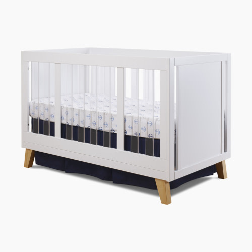Sorelle Uptown Acrylic Crib - White And Natural Wood