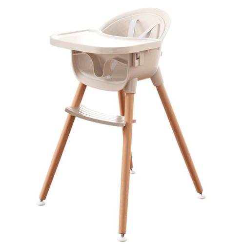 Fodoss 3-in-1 Wooden High Chair for Babies and Toddlers,Convertible Easy Clean Infant Highchair,Modern Design Silla para Comer De Bebe