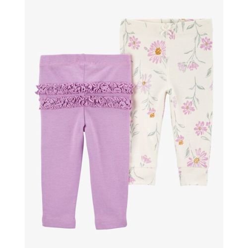 Baby 2-Pack Floral Pull-On Pants - Purple/Floral - Carter's | Carter's