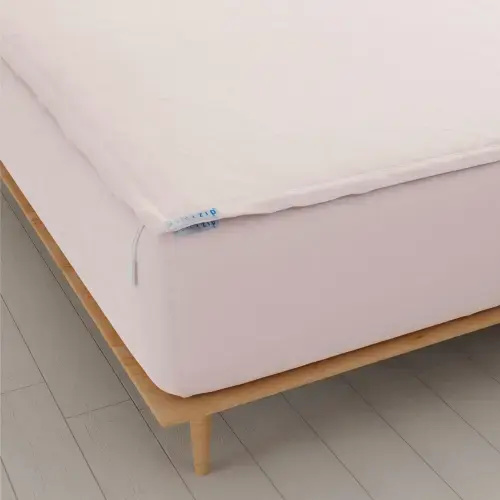 Blush Fitted Sheet (Base + Zip Sheet) in Sateen (Twin)
