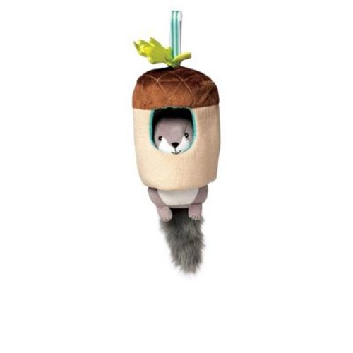 Manhattan Toy Lullaby Squirrel Pull Musical Baby Crib, Car Seat And Stroller Travel Toy