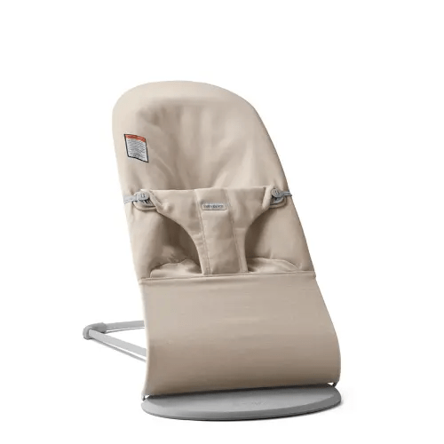 BabyBjörn Bouncer Bliss, Woven mélange, Light Beige | 2-in-1 Adjustable Baby Bouncer Seat and Toddler Chair, Newborn to Toddler (8-29 lbs), 4 Positions, Lightweight & Portable