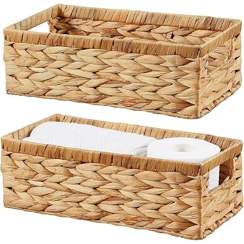 Vagusicc Wicker Storage Basket 2 pack