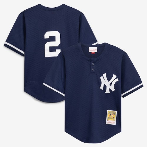 Derek Jeter New York Yankees Mitchell & Ness Toddler Cooperstown Collection Mesh Batting Practice Jersey - Navy