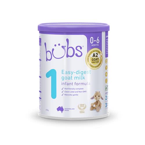Bubs Goat Milk Infant Formula Stage 1, Made with Fresh Goat Milk, 14.1 oz