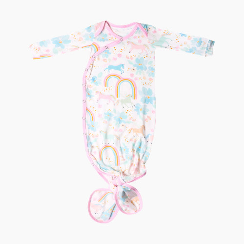Copper Pearl Printed Knotted Gown - Whimsy, 0-4 M