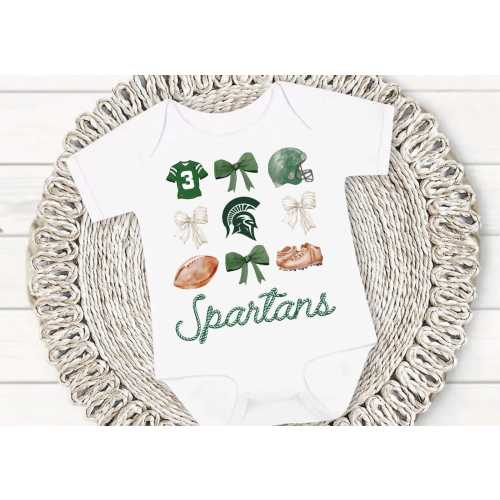 Spartans Baby Onesie, Football Baby Onesie, Football Onesie, Spartans Football, Spartans Football Shirt, Game Day Shirt, Spartans Mascot