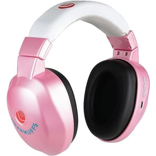 Lucid Audio Bluetooth HearMuffs for Infant/Toddler - Hearing Protection Ear Muffs for Infant/Toddler 0-4 Years Old - (Pink)