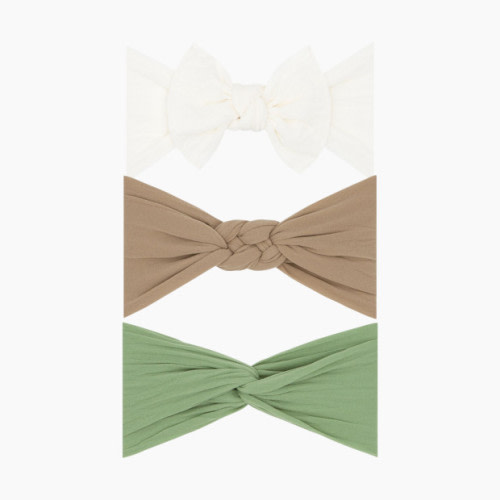 Baby Bling The Three Amigas Headband Bow Gift Set (3 Pack) - Ivory, Oak, And Sage