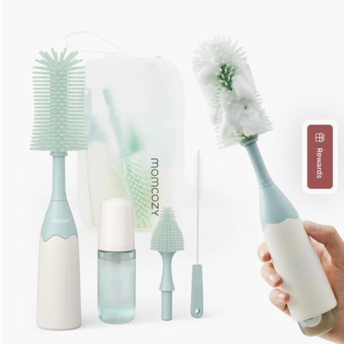Momcozy Innovative Push-Press Design Bottle Brush Kit