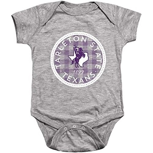 Tarleton State University Official Plaid Badge Unisex Infant Snap Suit for Baby