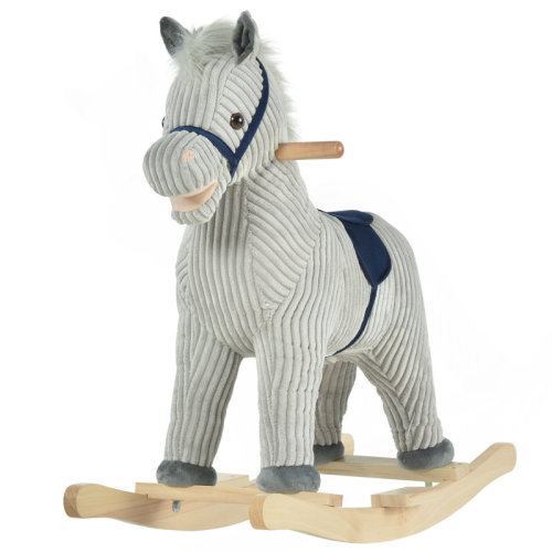 LIYU Kids Rocking Horse For Toddler 3-5, Plush Ride On Horse Wooden Rocker With Realistic Sounds, | Wayfair