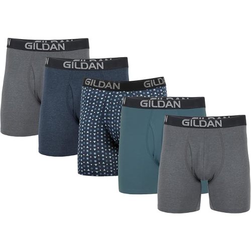 Gildan Men's Underwear Cotton Stretch Boxer Briefs, Multipack