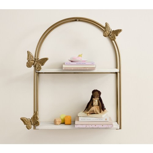 Gold Butterfly Tiered Shelf | Pottery Barn Kids