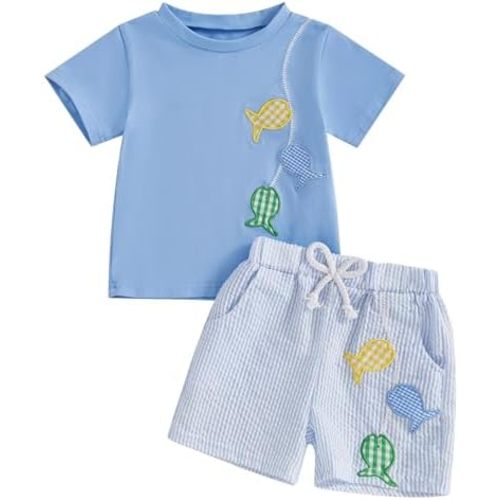 BemeyourBBs Toddler Baby Boy Summer Clothes Funny Letter T Shirt Elastic Waist Pockets Shorts Set 2 Piece Outfit