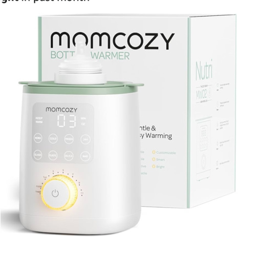 Momcozy Baby Bottle Warmer for Breast Milk Formula Food, Fullest Nutrients Preserved, Fast Heat, Night Light for Nighttime Breastfeeding, One-Touch Easy Use, Newborn Essentials Supplies Gift for Mom