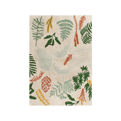 WASHABLE AREA RUG BOTANIC PLANTS