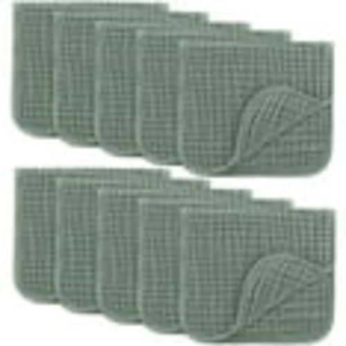 Comfy Cubs Muslin Burp Cloths - Large 100% Cotton Washcloths, 6 Layers (Fern, 10-Pack, 20"X10")