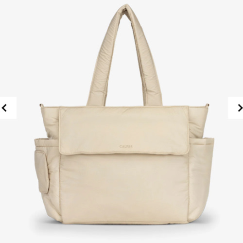 CALPAK- Diaper Tote Bag with Laptop Sleeve - OATMEAL
