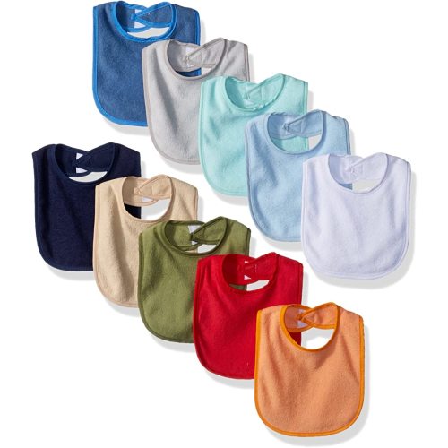 Hudson Baby Unisex Baby Drooler Bib With Waterproof Lining