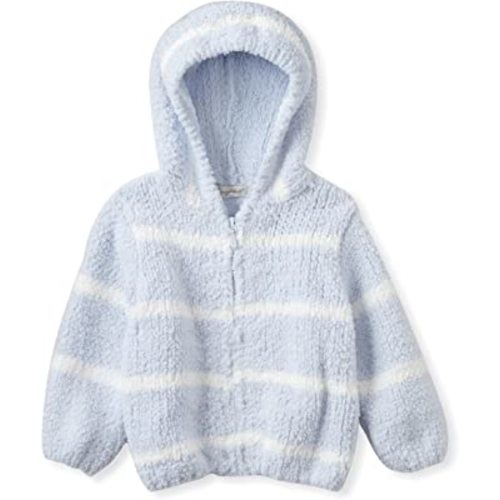 Angel Dear Baby-boys Infant Striped Chenille Hooded Jacket