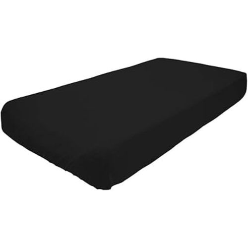 Betty Dain Stretch Jersey Universal Baby Infant Changing Pad Cover, 100% Cotton, Deep Corner Pockets Fit Changing Pads Snugly, Machine Washable, Tumble Dry Low, Black