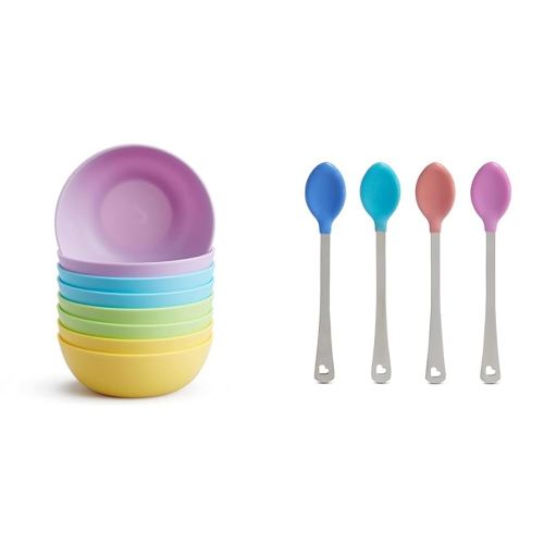 Munchkin® Multi™ Baby and Toddler Bowls, 8 Pack & White Hot® Safety Baby Spoons, 4 Pack
