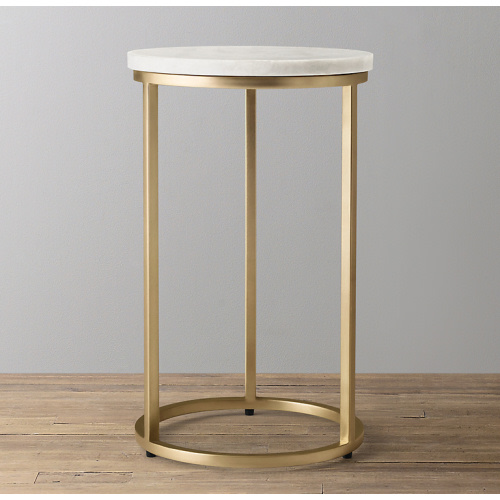Serena Round Side Table - Brass