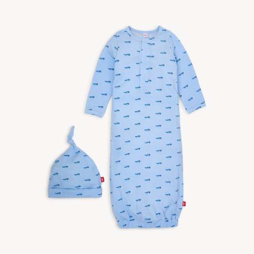 baby got track modal magnetic open bottom gown + hat set – Magnetic Me