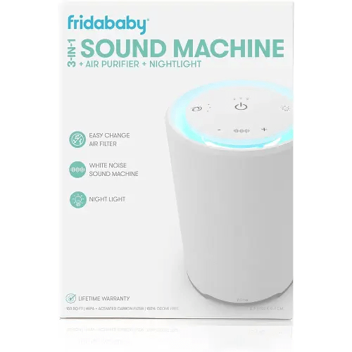 3-in-1 Sound Machine, Air Purifier + Nightlight with 3 Fan Speeds and Easy-Change Filter by Fridababy