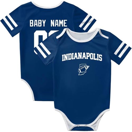 KREDE Baby Clothes Unisex Bodysuit Personalized Custom Baby Name Number for Baby Boy Girl
