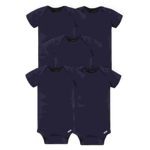 Gerber Baby Girl or Boy Gender Neutral Onesies Brand Cotton Rib Bodysuits, 5-Pack