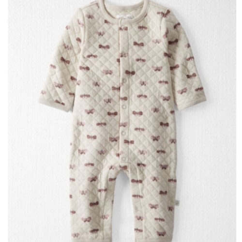 Sweet Cream Baby Quilted Double Knit Jumpsuit Made with Organic Cotton in Butterflies | carters.com