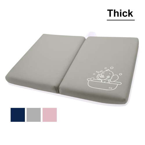 Bath Knee Pad - Foldable Knee Mat Safety for Baby Bathtime, Garden Work, Exercise - Gray