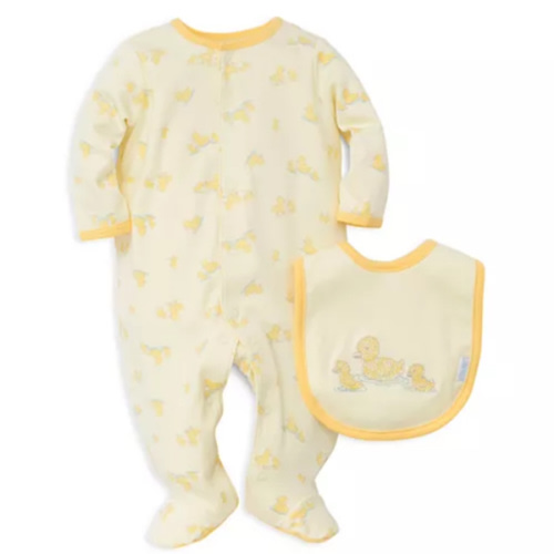 Unisex Little Ducks Footie & Bib Set - Baby