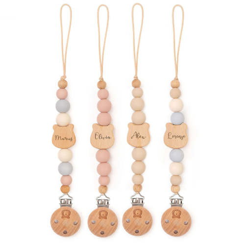 JBØRN Bear Pacifier Clip | Personalised