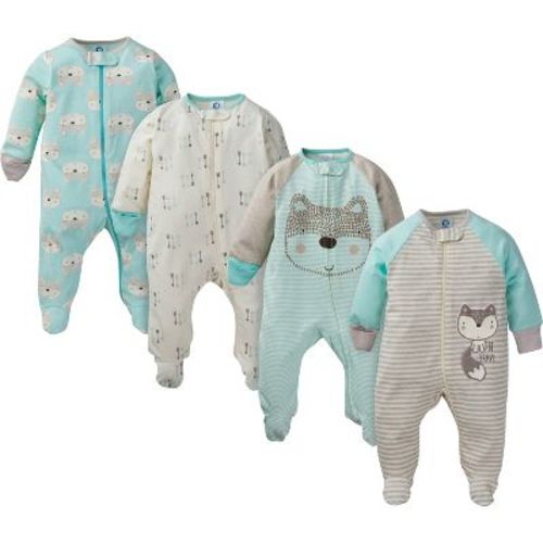 Gerber Baby Boys' Sleep 'n Play - Star - 0-3 Months - 4-pack