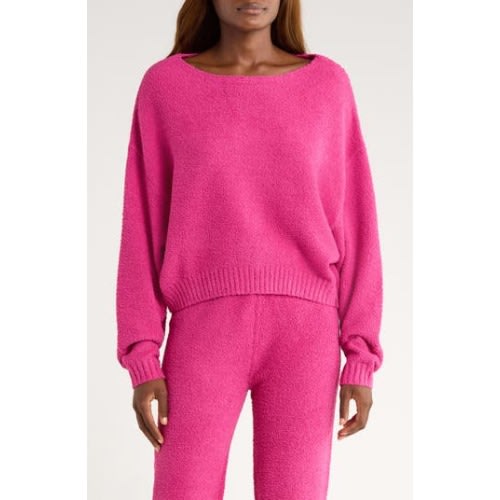 Novalie Slouchy Pullover Lounge Sweater, Medium
