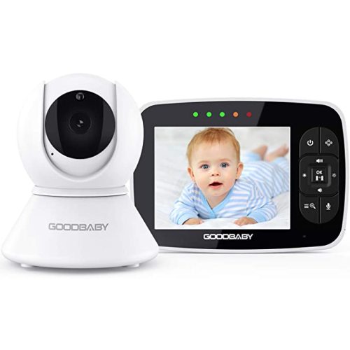 TRAVEL GoodBaby Baby Monitor with Remote Pan-Tilt-Zoom Camera|Keep Babies Safe with 3.5” Large Screen, Night Vision, Talk Back, Room Temperature, Lullabies, 960ft Range1