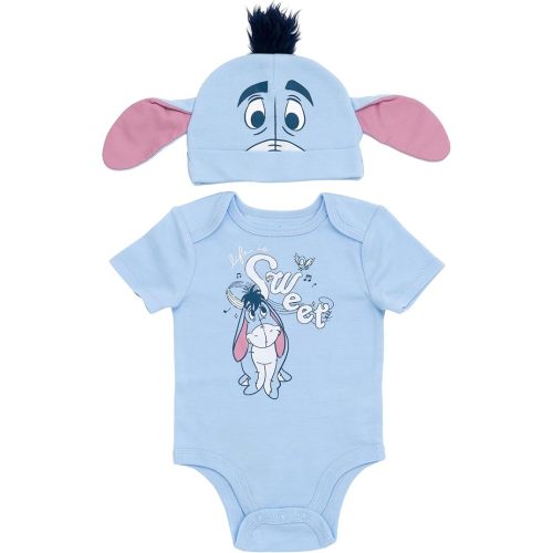 Disney Cosplay Baby Bodysuit and Hat Set Newborn to Infant Sizes (Newborn - 24 Months)