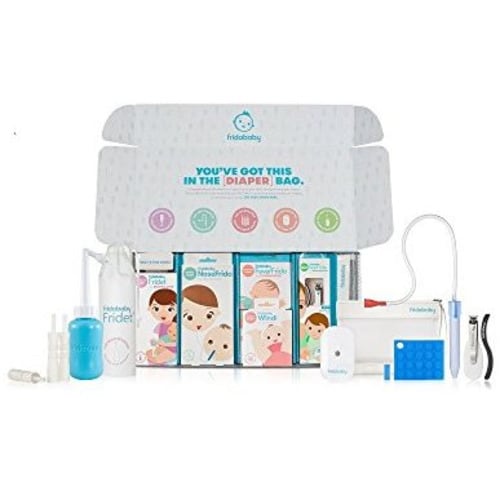 Large Health and Grooming Baby set by Fridababy | Big Bundle of Joy includes NoseFrida, Windi and other baby essentials for new parents