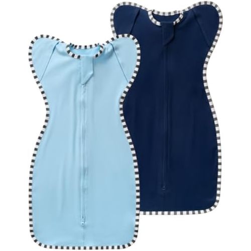 Baby Transition Swaddle 2-Pack, Newborn Sleep Sack, Arms Up Design (Arms In/Out), Infant Swaddle for Boys Girls