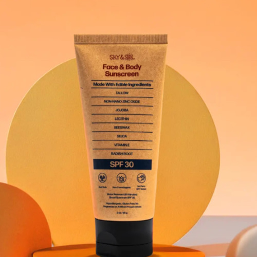 Sky and Sol Sunscreen SPF 30 | All-Natural, Edible-Grade Skincare
