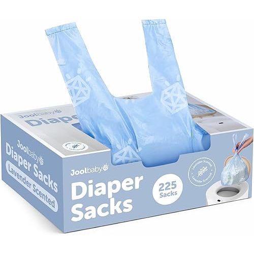 Jool Baby Diaper Disposable Bags (225 Count) - Lavender-Scented, Easy to Tie – Great for At Home & On the Go