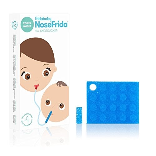 Frida Baby NoseFrida SnotSucker Nasal Aspirator for Baby, Baby Nose Sucker with 24 Extra Hygiene Filters - NoseFrida Filter Bundle