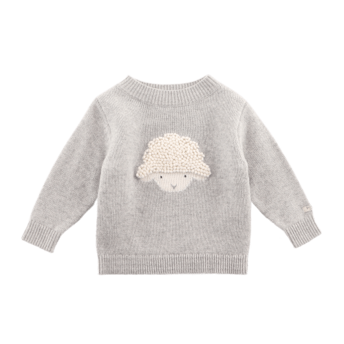 Denn Merino Wool Sweater | Lammy | Soft Grey Melange